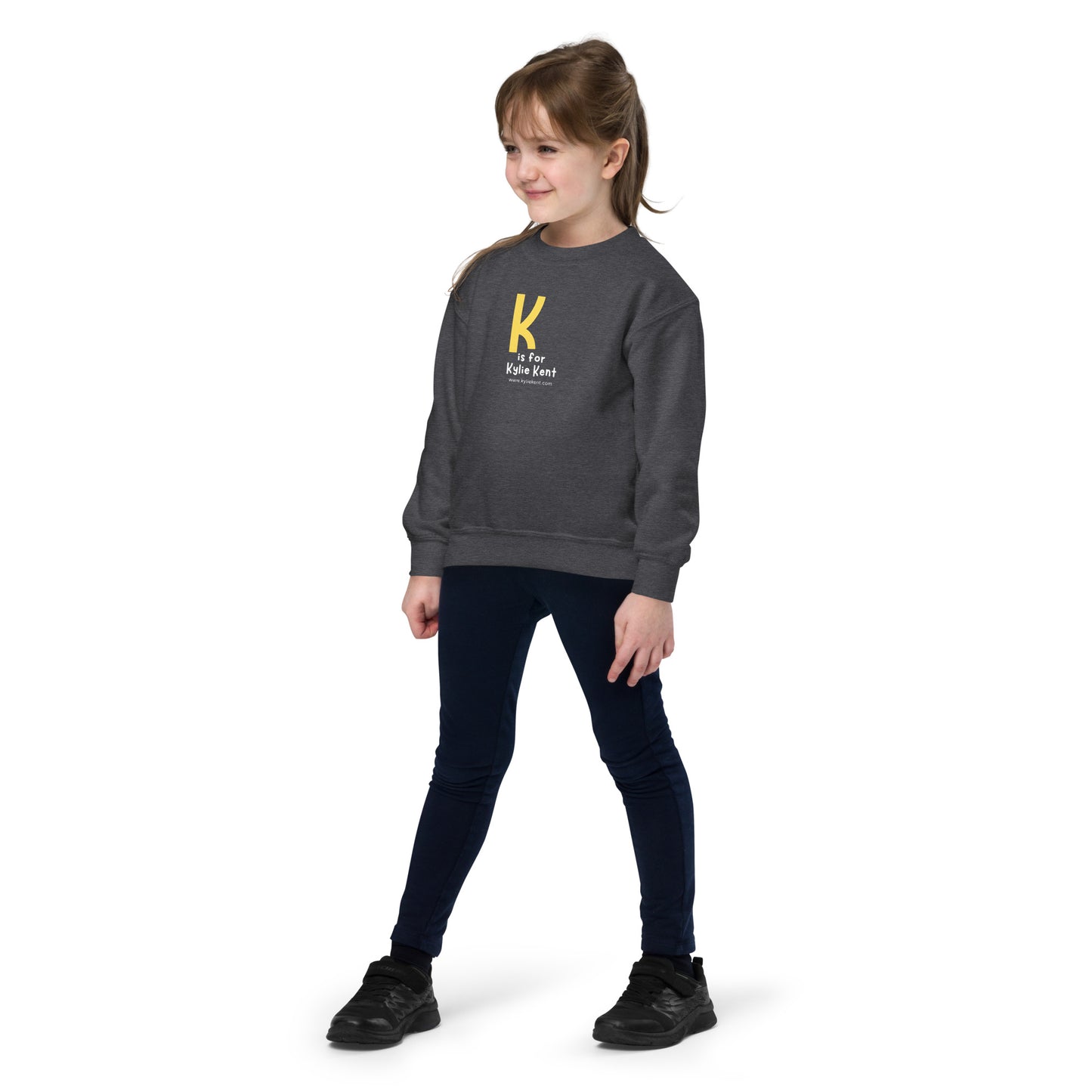 k is for Kylie Youth crewneck sweatshirt