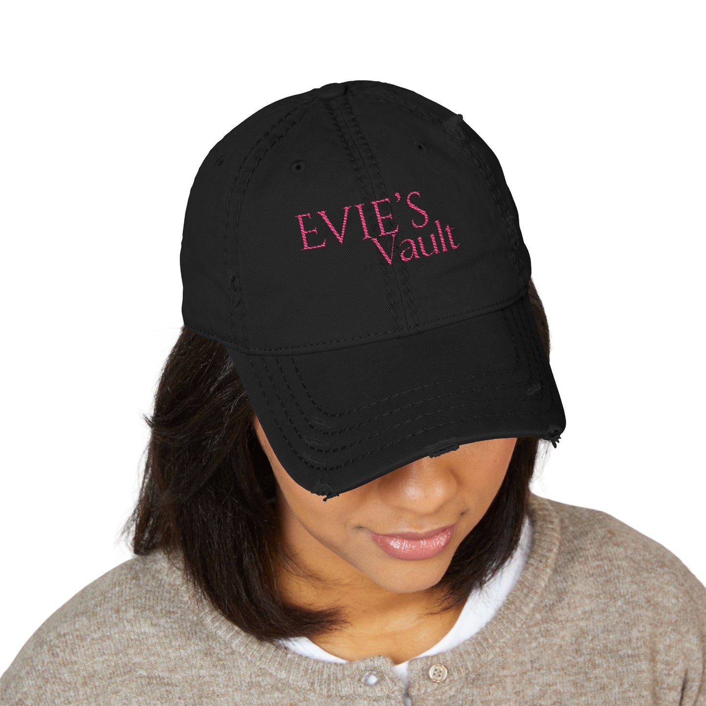 Evie's Vault Distressed Hat (Embroidery)