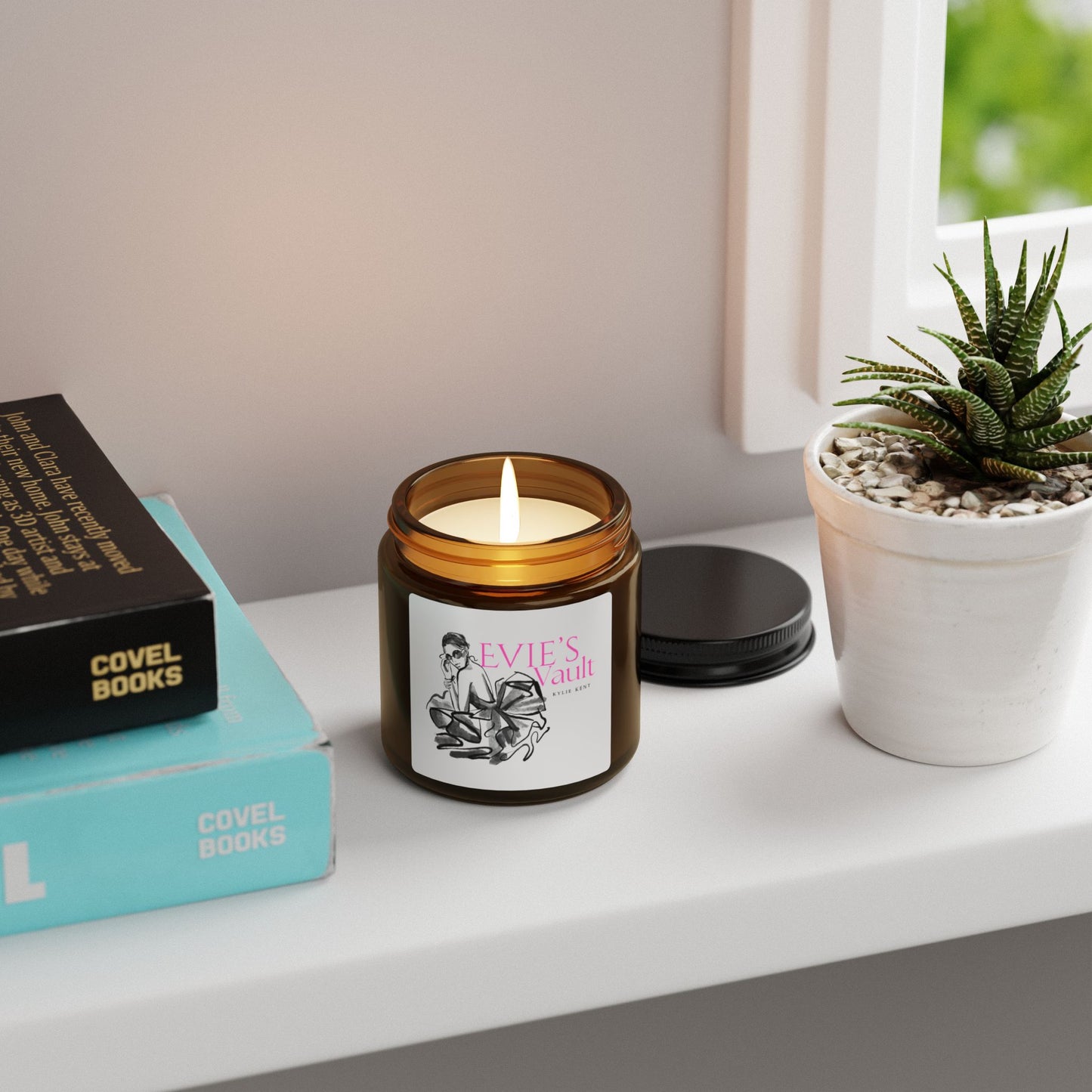 Evie's Vault Scented Soy Candle (Multi-Size, Amber Jar)