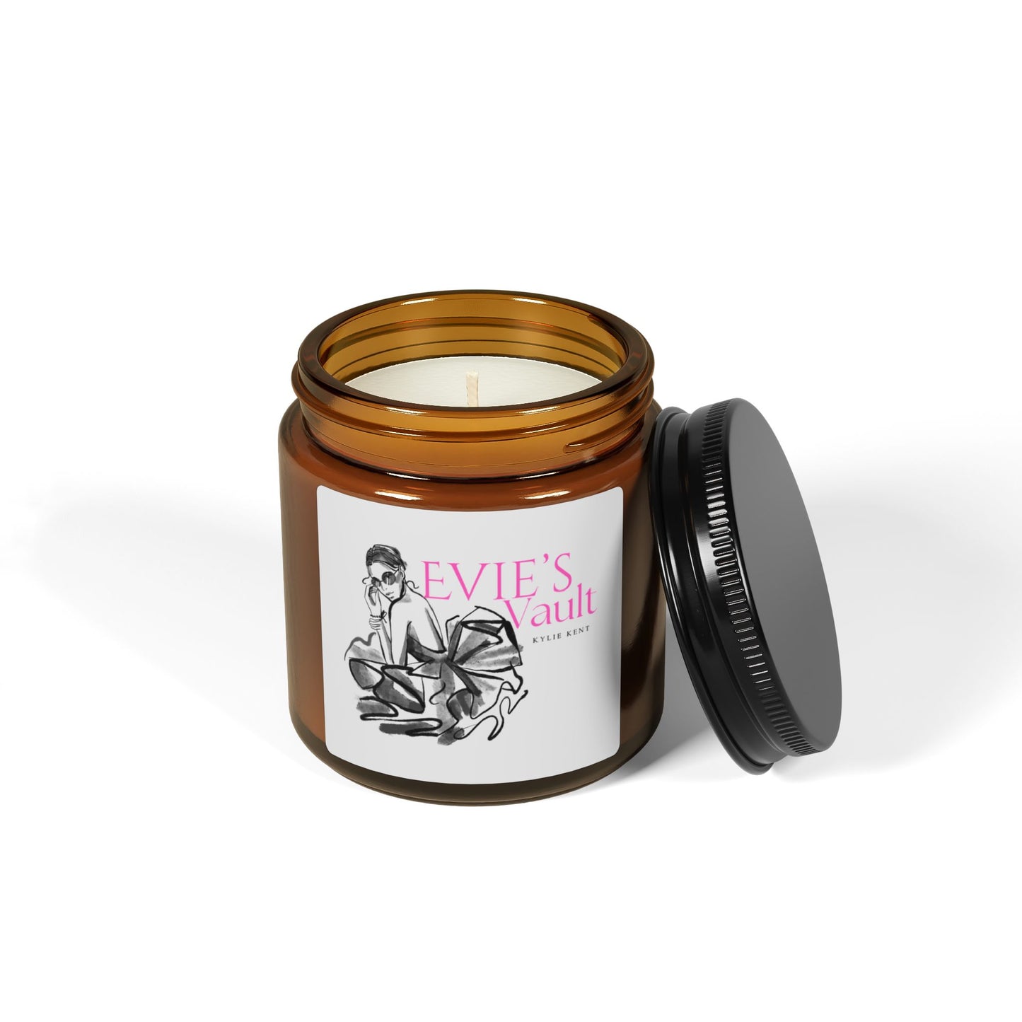 Evie's Vault Scented Soy Candle (Multi-Size, Amber Jar)