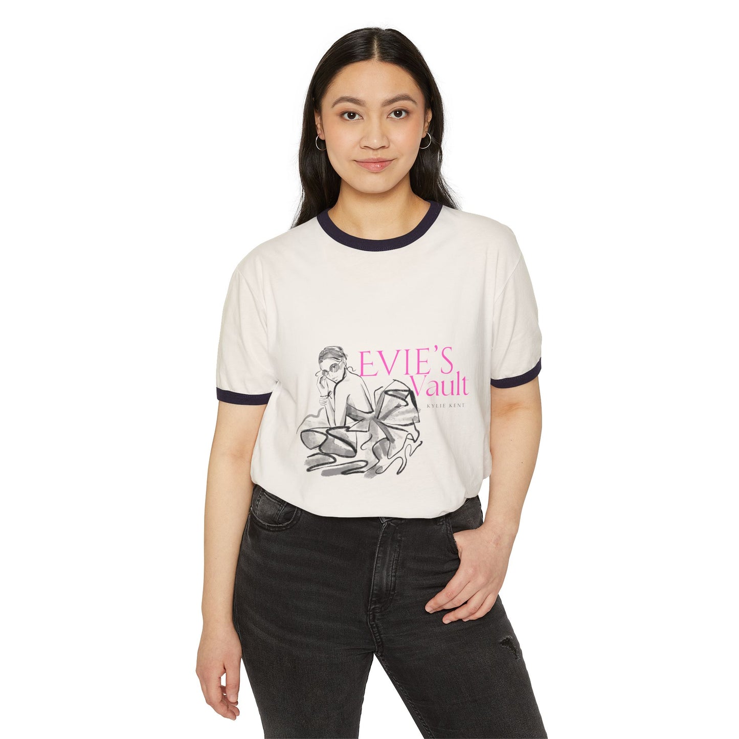 Evie's Vault Unisex Cotton Ringer T-Shirt