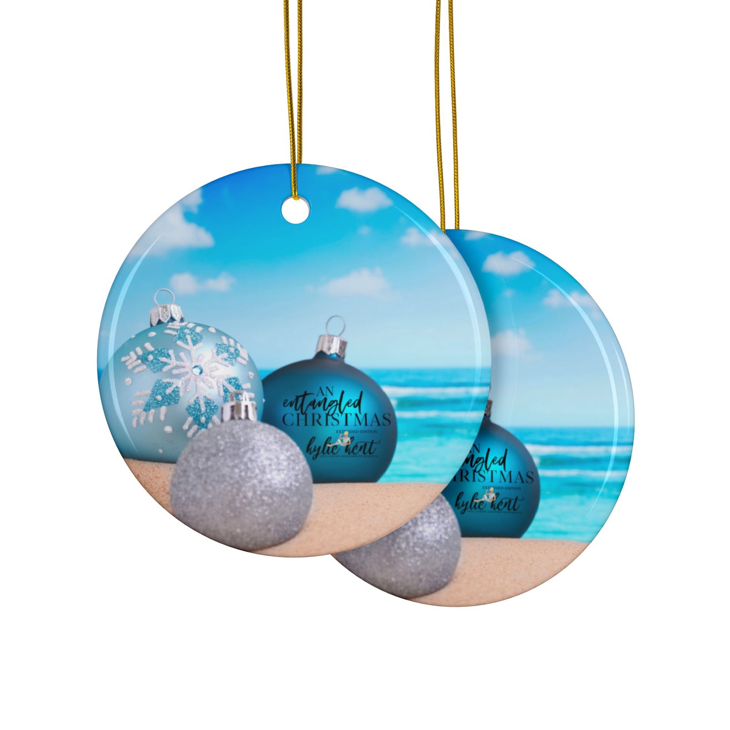 An Entangled Christmas Ceramic Ornaments – 2-Sided