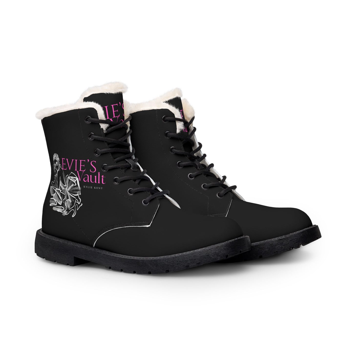 Evie's Vault Women's Fur and Leather Boots