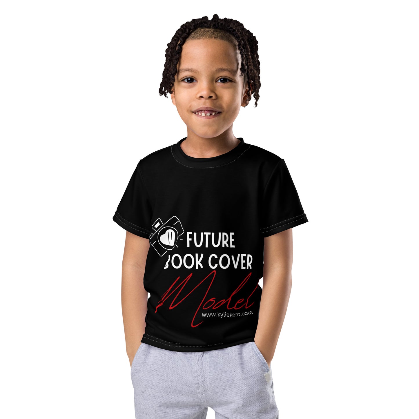 Future Book Cover Model Kids crew neck t-shirt