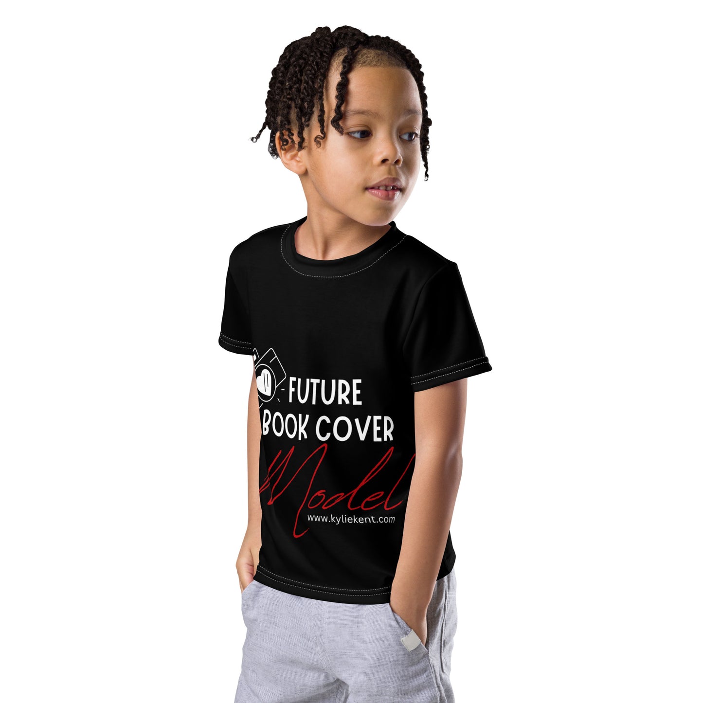 Future Book Cover Model Kids crew neck t-shirt