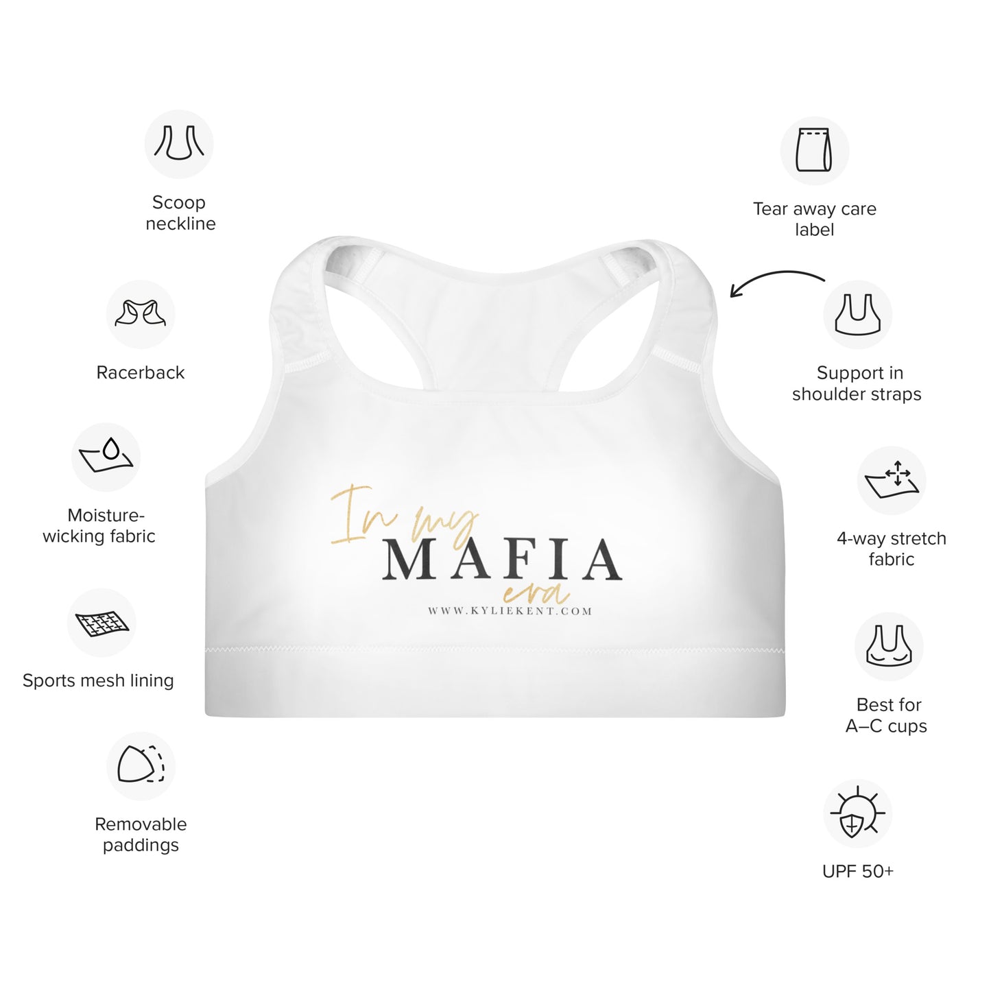 Mafia Era Padded Sports Bra