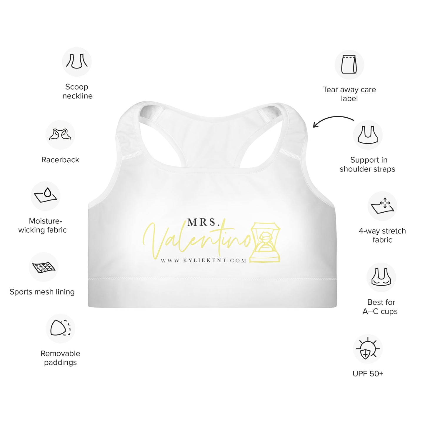 Mrs Valentino (Lola) Padded Sports Bra