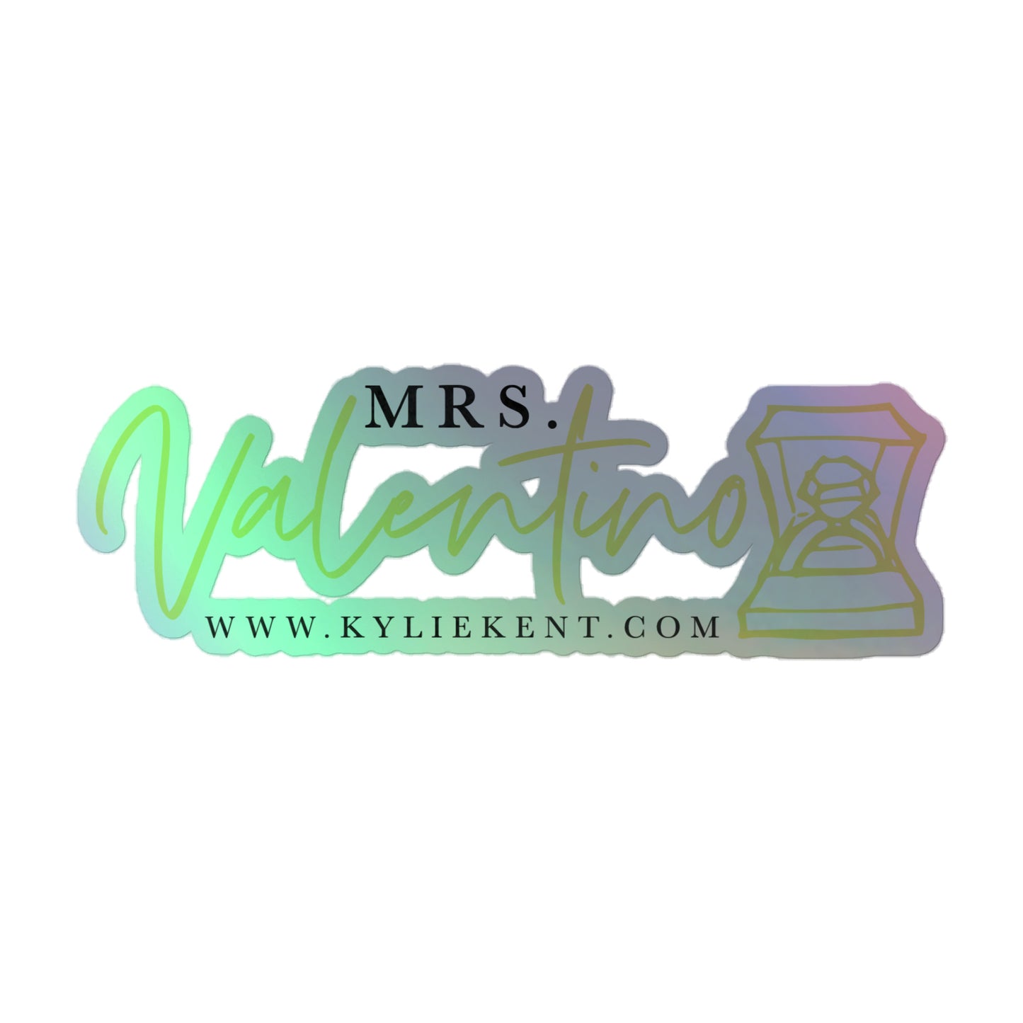 Mrs Valentino (Lola) Holographic stickers