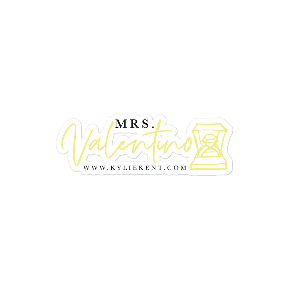 Mrs Valentino (Lola) Bubble-free stickers