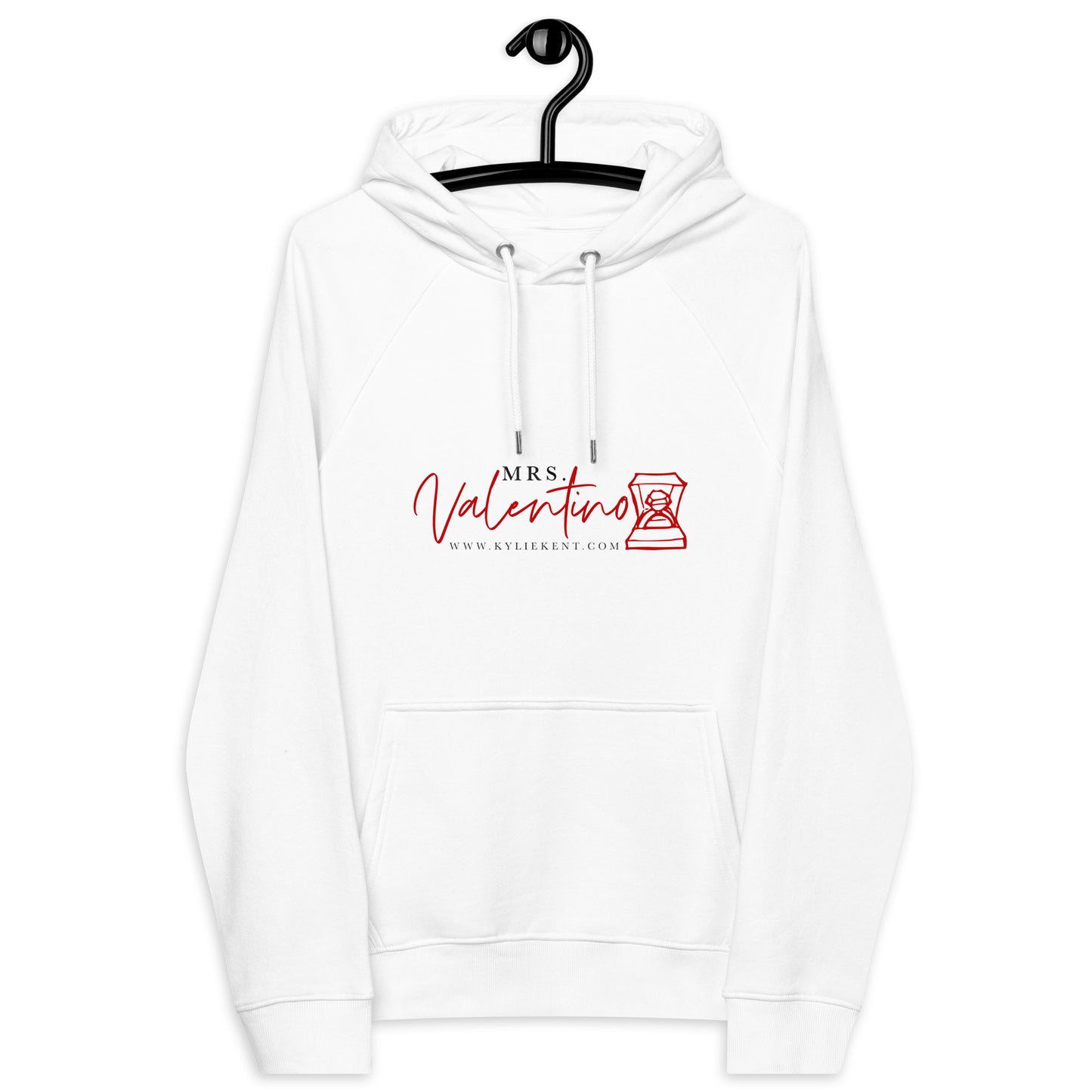 Mrs Valentino (Neo) Unisex eco raglan hoodie