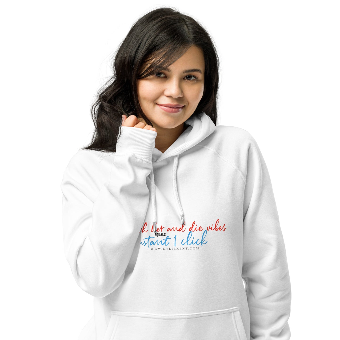 Touch Her Unisex eco raglan hoodie