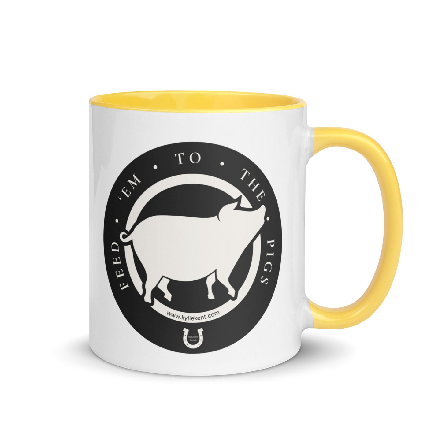 Feed 'em to the Pigs Mug with Color Inside